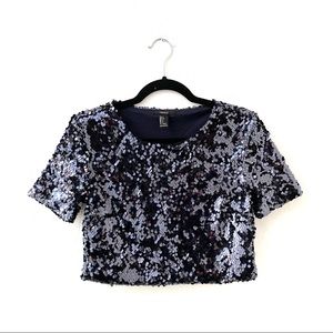 Forever 21 Sequin Crop Top